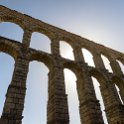 EU ESP CAL SEG Segovia 2017JUL31 Acueducto 004  The aqueduct actually runs 15 kilometres ( 9.3 miles ) before arriving in the city and supplied   Segovia   water from the Rio Frio river, situated in mountains 17 kilometres ( 11 miles ) away. : 2017, 2017 - EurAisa, Acueducto de Segovia, Castile and León, DAY, Europe, July, Monday, Segovia, Southern Europe, Spain